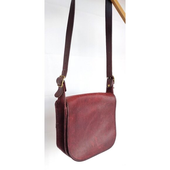 Vintage Coach Saddle Bag Burgundy Brown Bonnie Cashin Era Purse - Picture 9 of 16